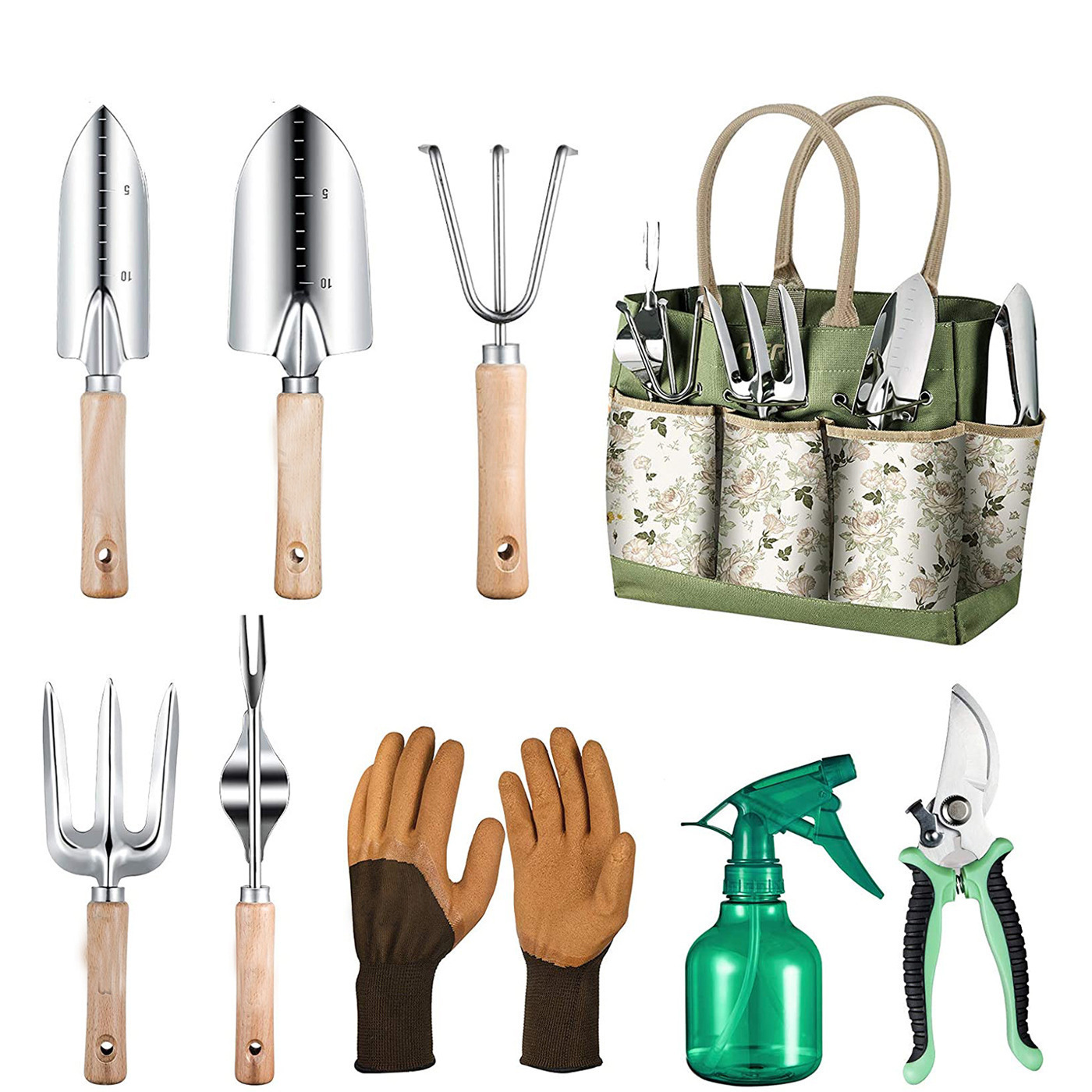 Gardening Tools For Women - 튼튼한 스테인레스 스틸 손 도구 세트가