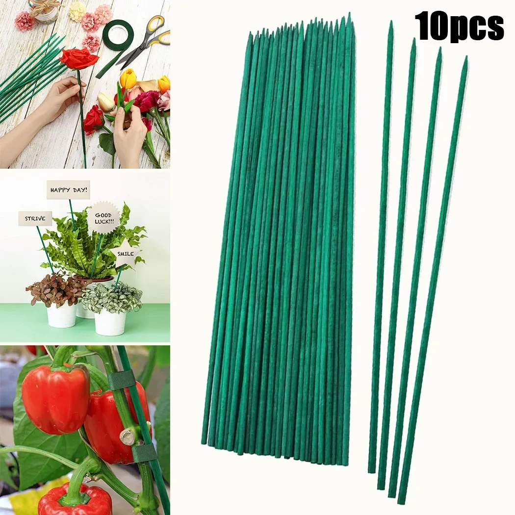Gardening Tools Green - 10pcs 40cm 녹색 대나무 식물 스테이크