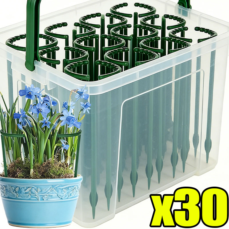 Gardening Tools Holder - 30-1개 플라스틱 식물 지지대 반원형 말뚝