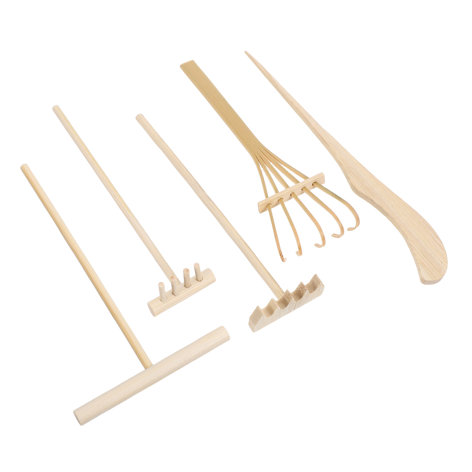 Gardening Tools Rake - 5개 미니 대나무 젠 가든 레이크
