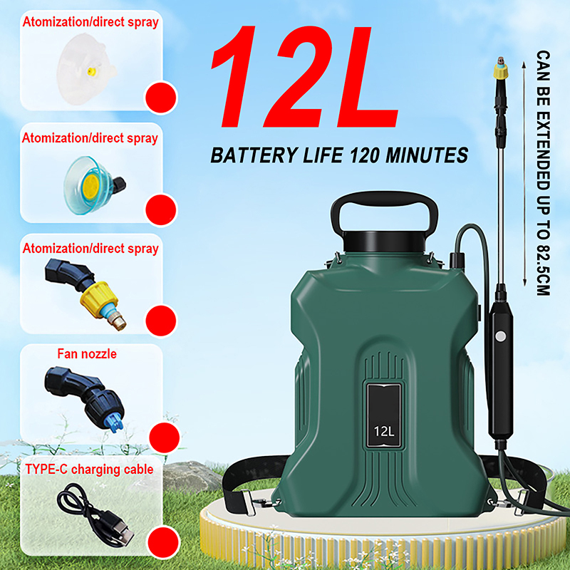 고품질 12L 전기 분무기 2500mAh 배터리 고압  - Gardening Tools High Quality 리뷰 및 가격