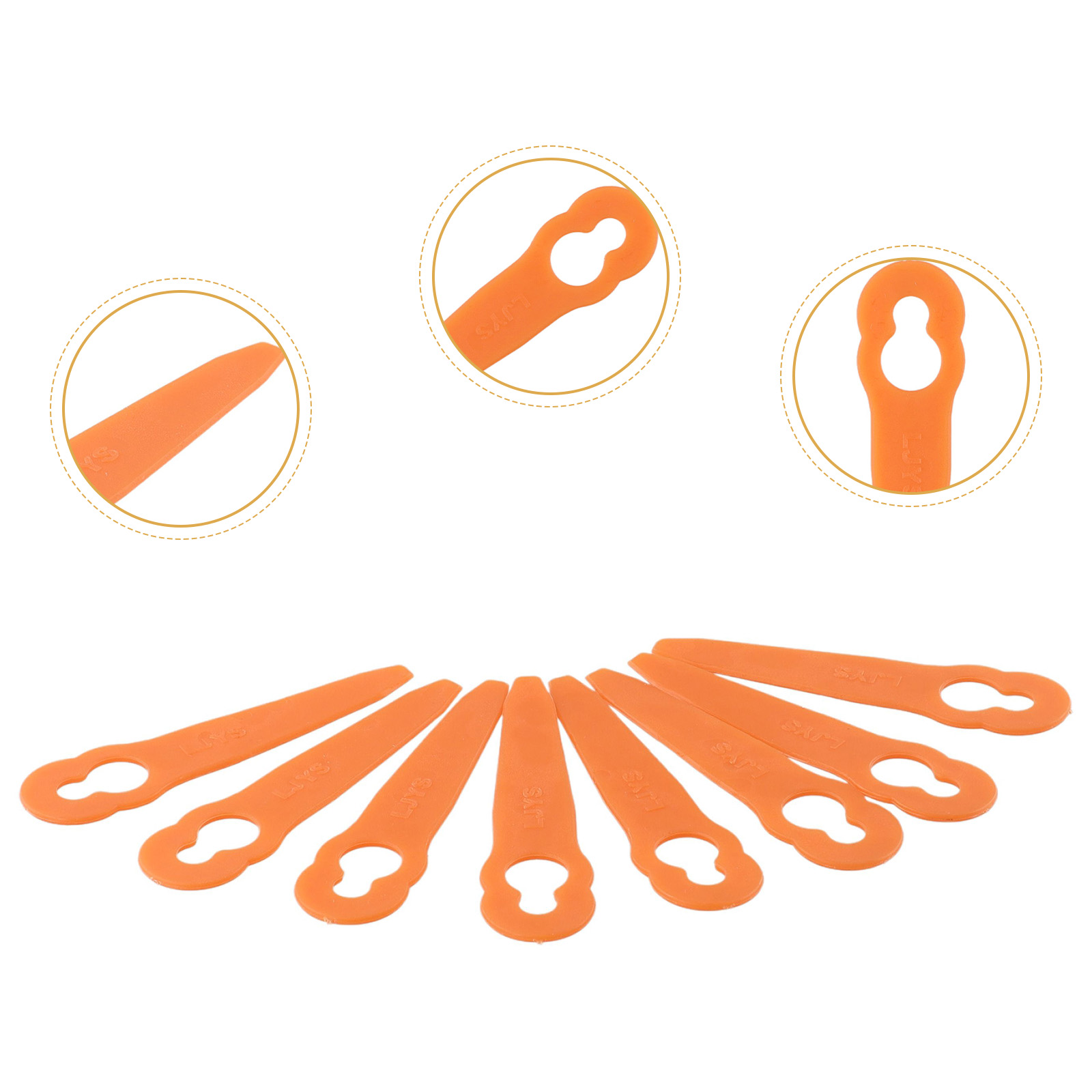 40pcs 플라스틱 잔디 깎는 기계 블레이드 오렌지 플 - Gardening Tools High Quality 리뷰 및 가격