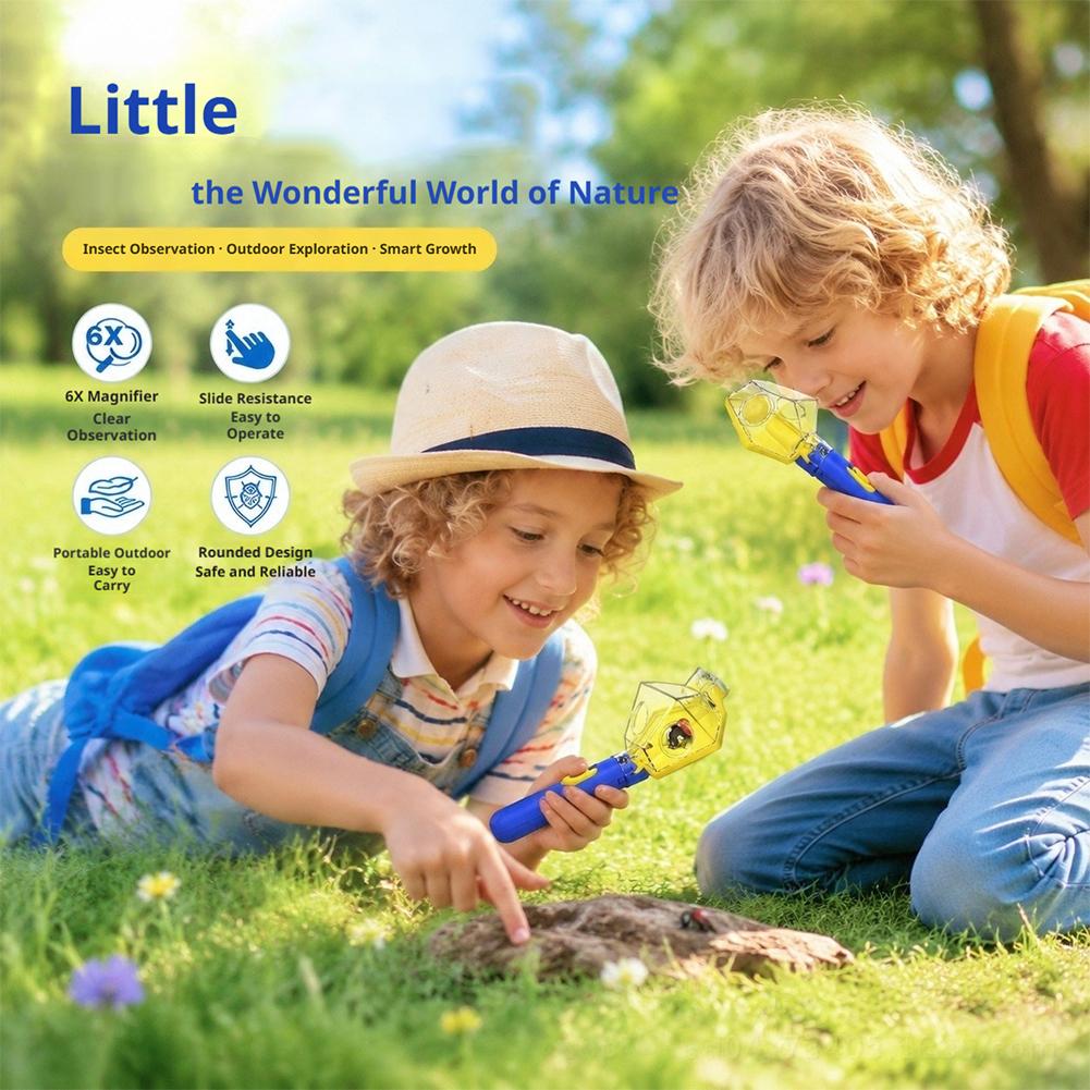 휴대용 곤충 채집기 뷰어 도구 6배율 돋보기 어린이 친 - Gardening Tools For 6 Year Old 리뷰 및 가격
