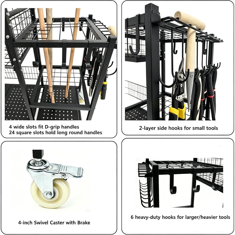 안레올리 3-in-1 정원 카트: 작업대, 수확 바구니 - Gardening Tools Rack 리뷰 및 가격