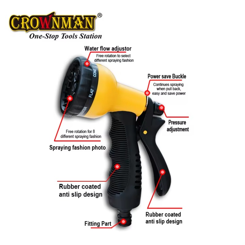 정원용품 고품질 8가지 패턴 정원용 물 호스 노즐 건  - Gardening Tools High Quality 리뷰 및 가격
