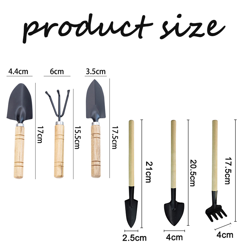 나무 손잡이가 있는 3피스 미니 원예 도구 세트, 실내 - Gardening Tools Rake 리뷰 및 가격