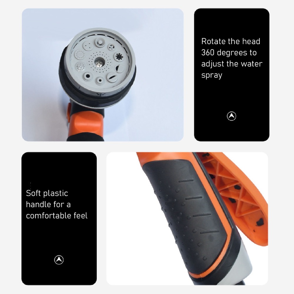 ABS, 고무 정원용 호스 노즐 검정색 및 주황색 조절 - Gardena Hose Comfort 리뷰 및 가격
