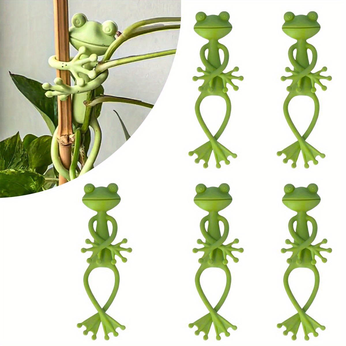 창의적인 녹색 개구리 모양 식물 고정 클립, 덩굴식물  - Gardening Tools Green 리뷰 및 가격