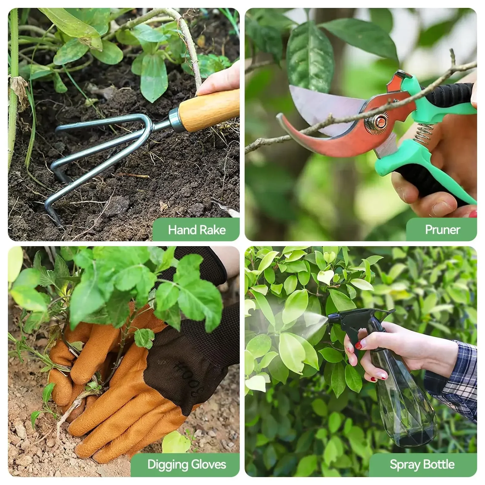 원예 도구 9피스 헤비 듀티 원예 핸드 툴 내구성 주최 - Gardening Tools For Women 리뷰 및 가격