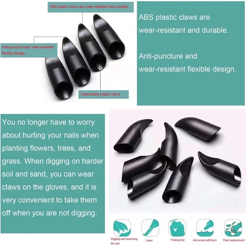 고품질 정원용 손가락 발톱 세트, 정원 장갑 교체용 탈 - Gardening Tools High Quality 리뷰 및 가격
