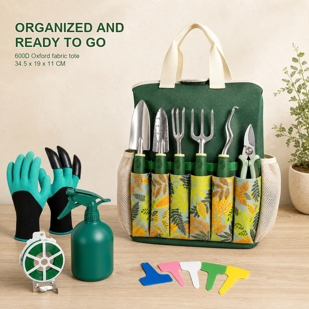 16종 정원 도구 세트 알루미늄 합금 원예용 손 도구  - Gardening Tools Labeled 리뷰 및 가격
