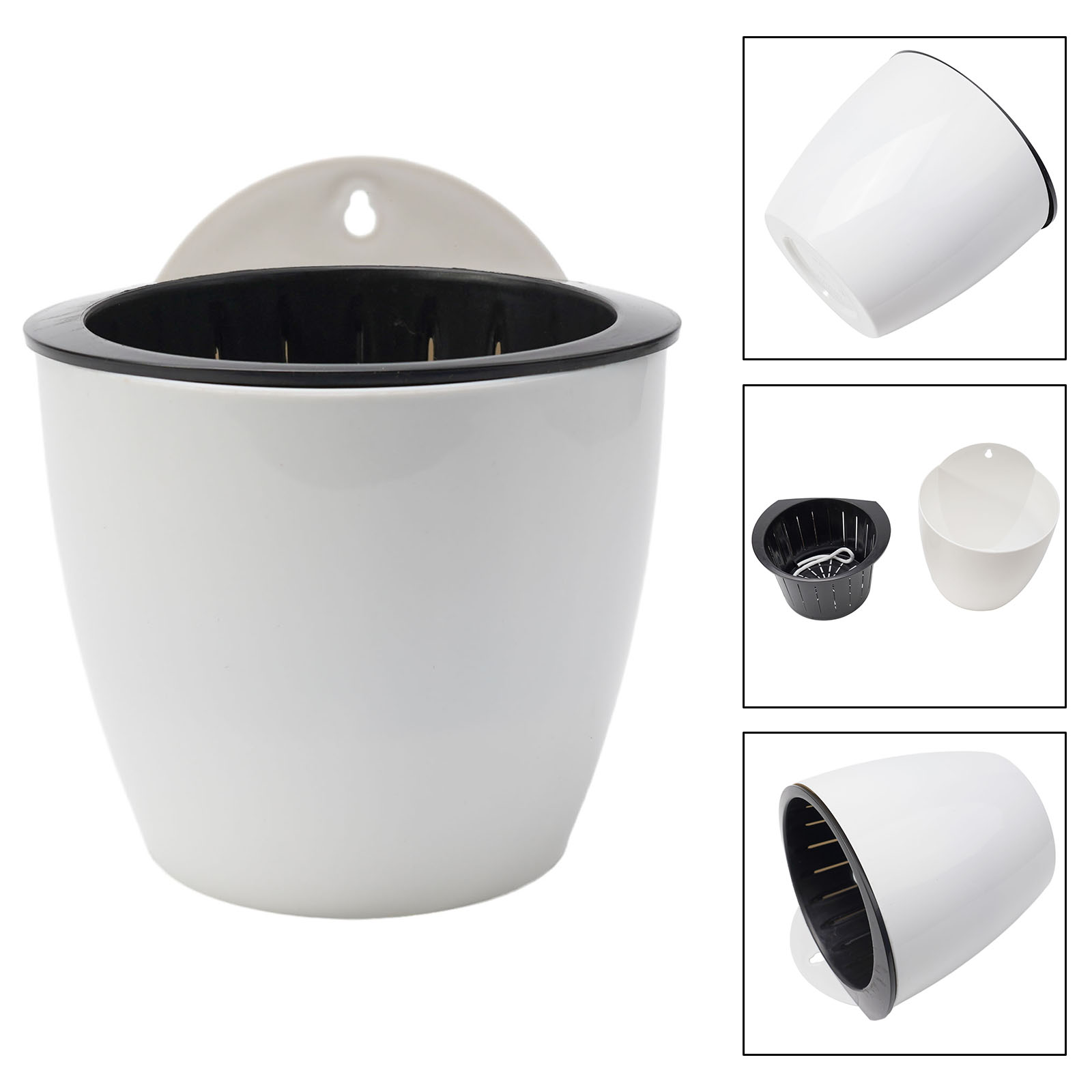 벽걸이 화분, 자동 물 흡수 플라스틱 자체 급수 화분, - Gardening Tools Green 리뷰 및 가격