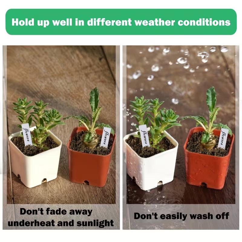 100개 흰색 방수 식물 라벨 – 10x2cm, 내구성 - Plant Label Tags 리뷰 및 가격