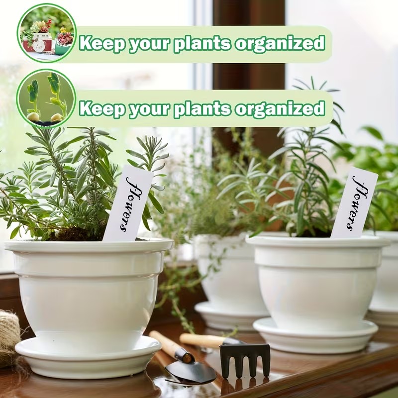 100개 흰색 방수 식물 라벨 – 10x2cm, 내구성 - Plant Label Tags 리뷰 및 가격