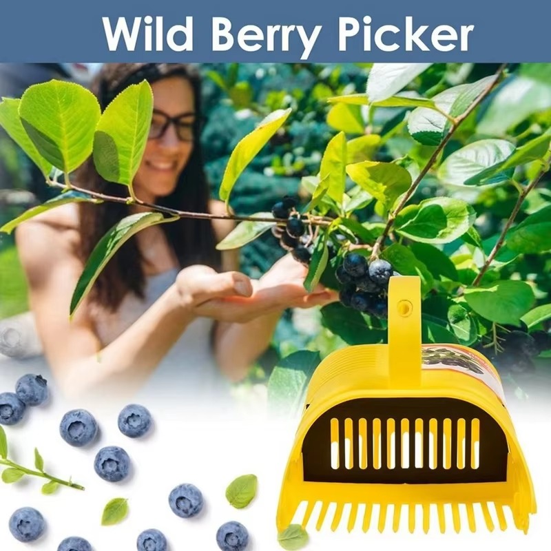 블루베리 피커 베리 피커 빗 이빨이 있는 갈퀴 경량 핸 - Gardening Tools Rake 리뷰 및 가격