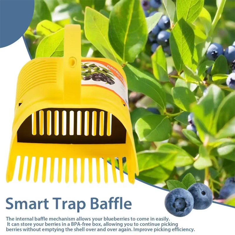 블루베리 피커 베리 피커 빗 이빨이 있는 갈퀴 경량 핸 - Gardening Tools Rake 리뷰 및 가격