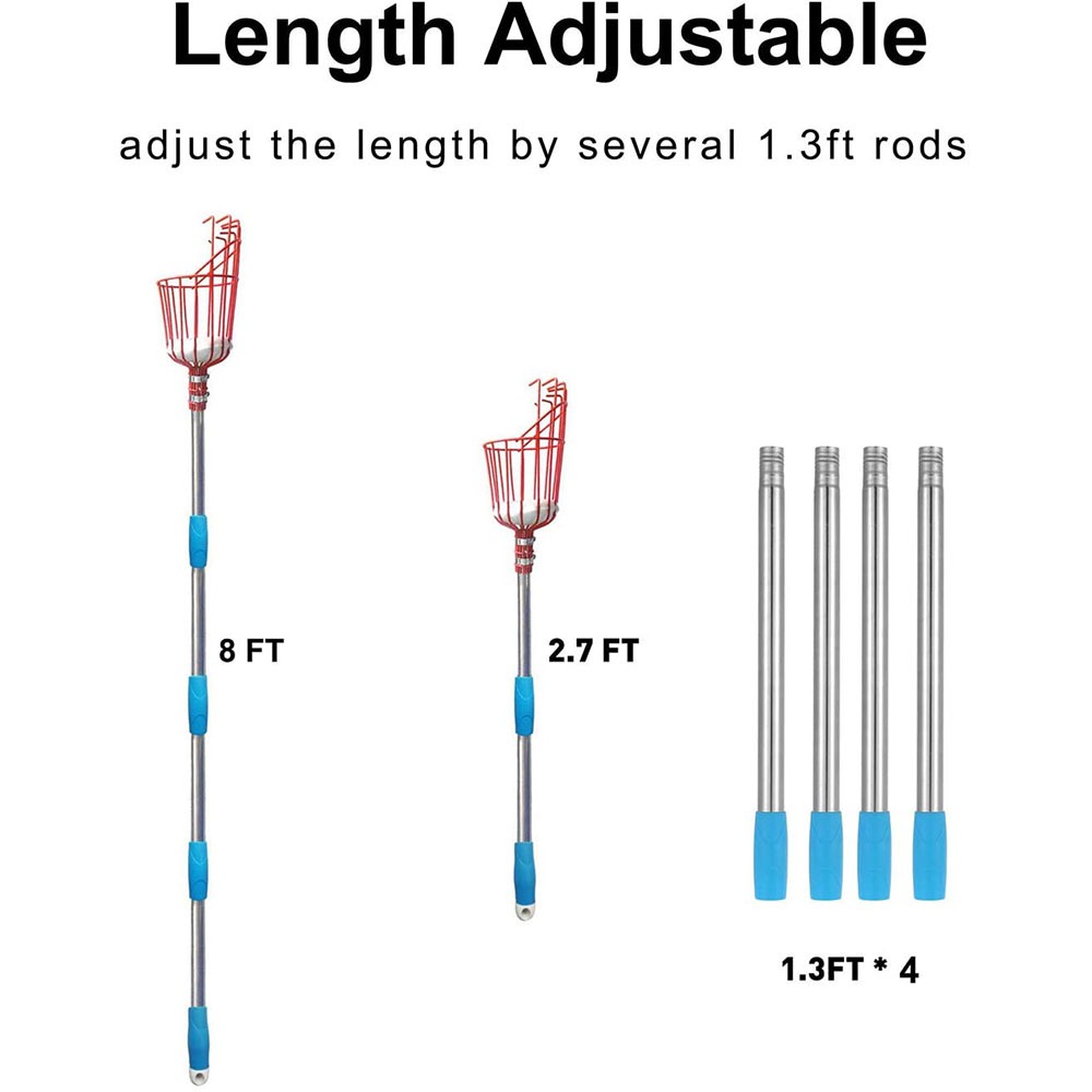 260cm 과일 수확기, 깊이 조절 가능한 바구니, 편 - Gardening Tools Rack 리뷰 및 가격